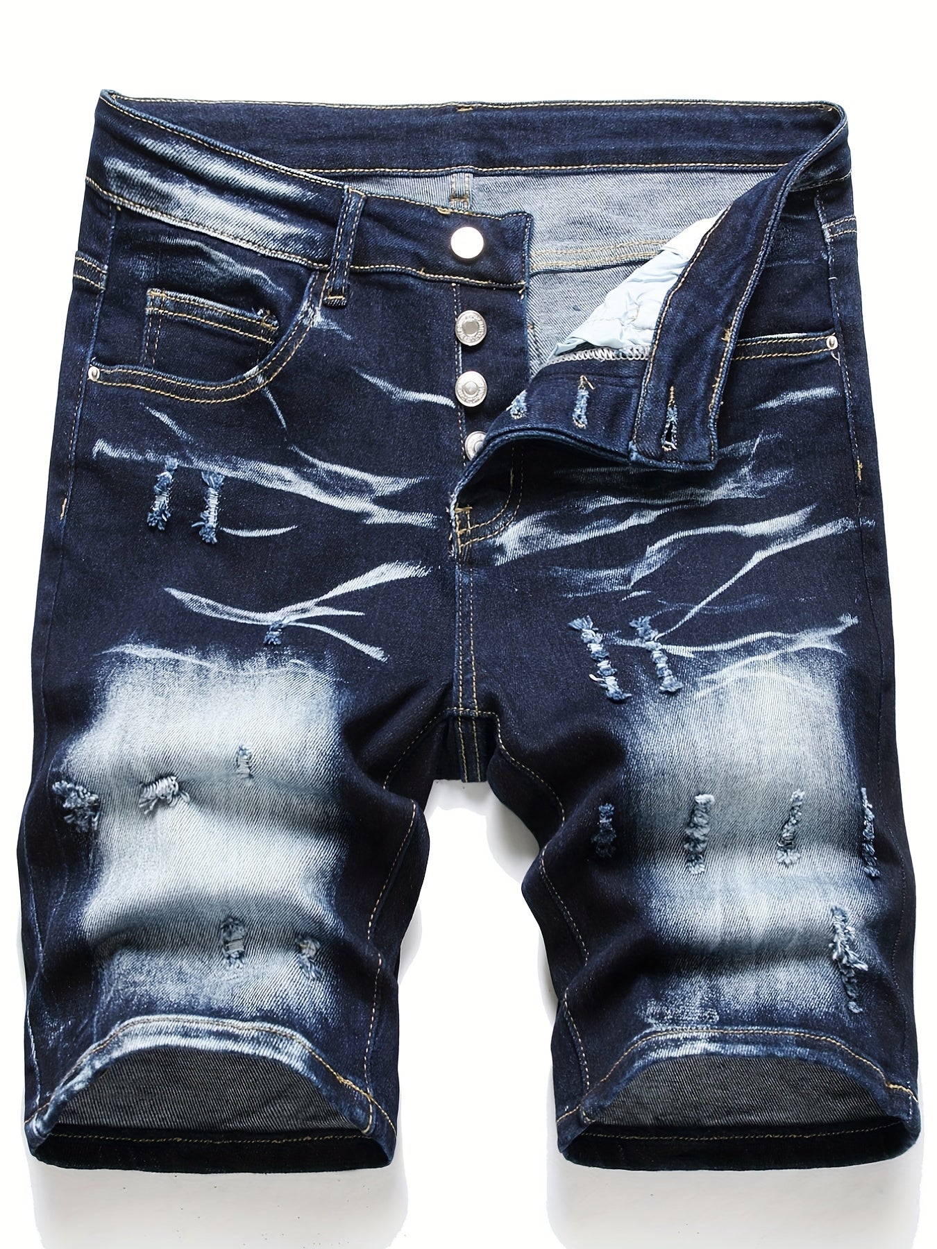 Cat Catch High Stretch Denim Shorts for Men