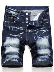 Cat Catch High Stretch Denim Shorts for Men