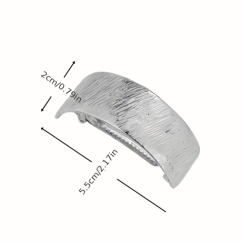 Metallic Hair Cuff Barrette French Style Ponytail Holder