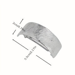 Metallic Hair Cuff Barrette French Style Ponytail Holder