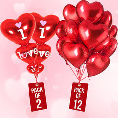 Red Heart Balloon I Love You Helium Decoration & Gift Idea