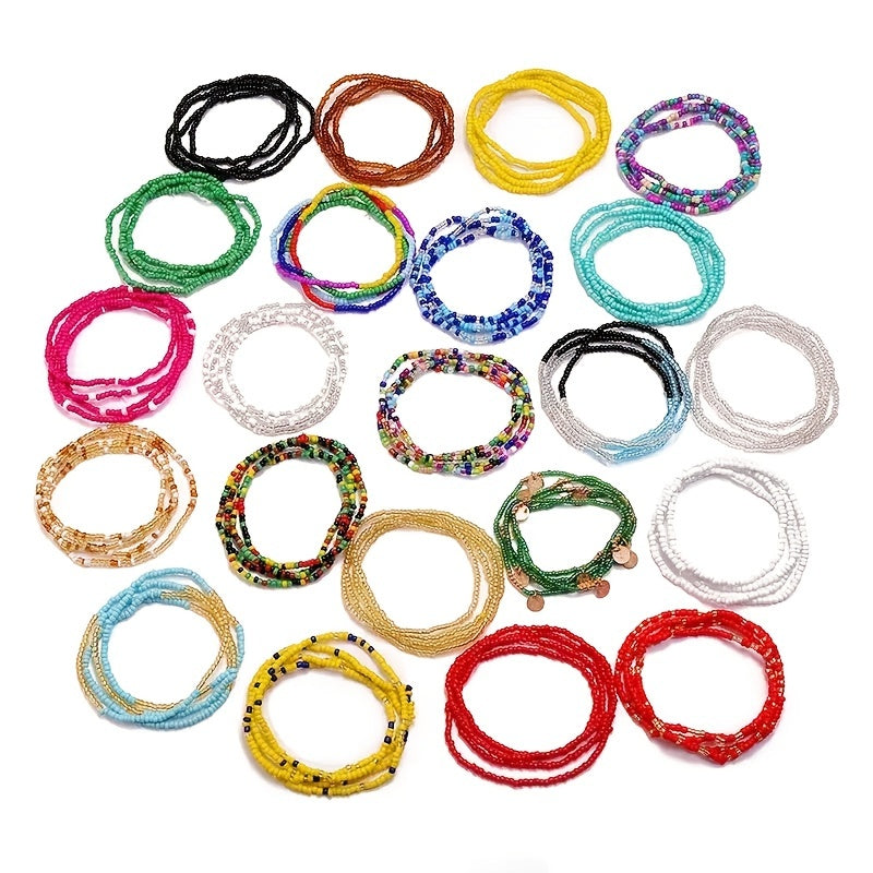 Boho Beach Waist Beads Chains for Women Layered Body Jewelry
