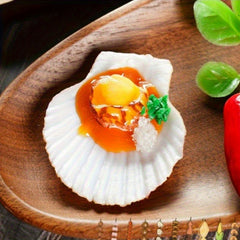 2pcs PVC Garlic Butter Steamed Mussels Realistic Decor