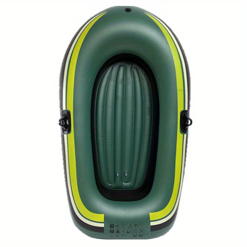 2 Person Inflatable Fishing Boat Set with Paddles, Inflator, Bracket
