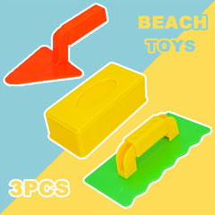 3pcs Snow Toy Beach Sand Fun Brick Maker Sand Castle Mold For Winter And Summer