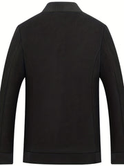 Men's Woolen Coat Casual Long Sleeve Cotton Thickened Jacket