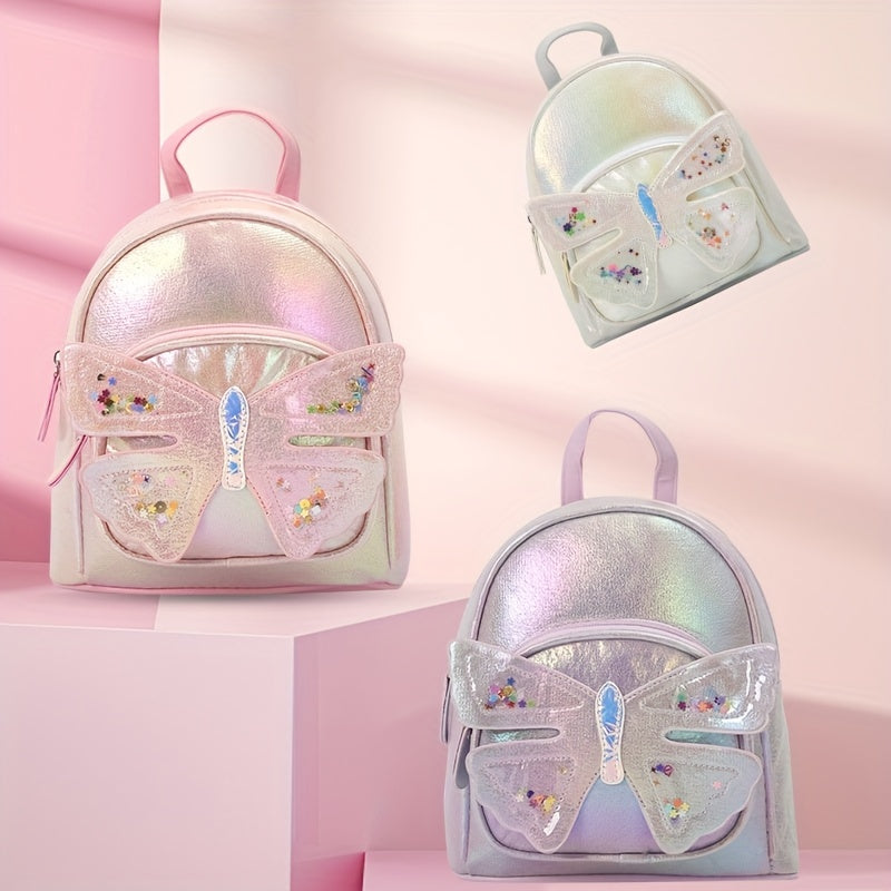 Kids Butterfly Decor Backpack Casual Bag