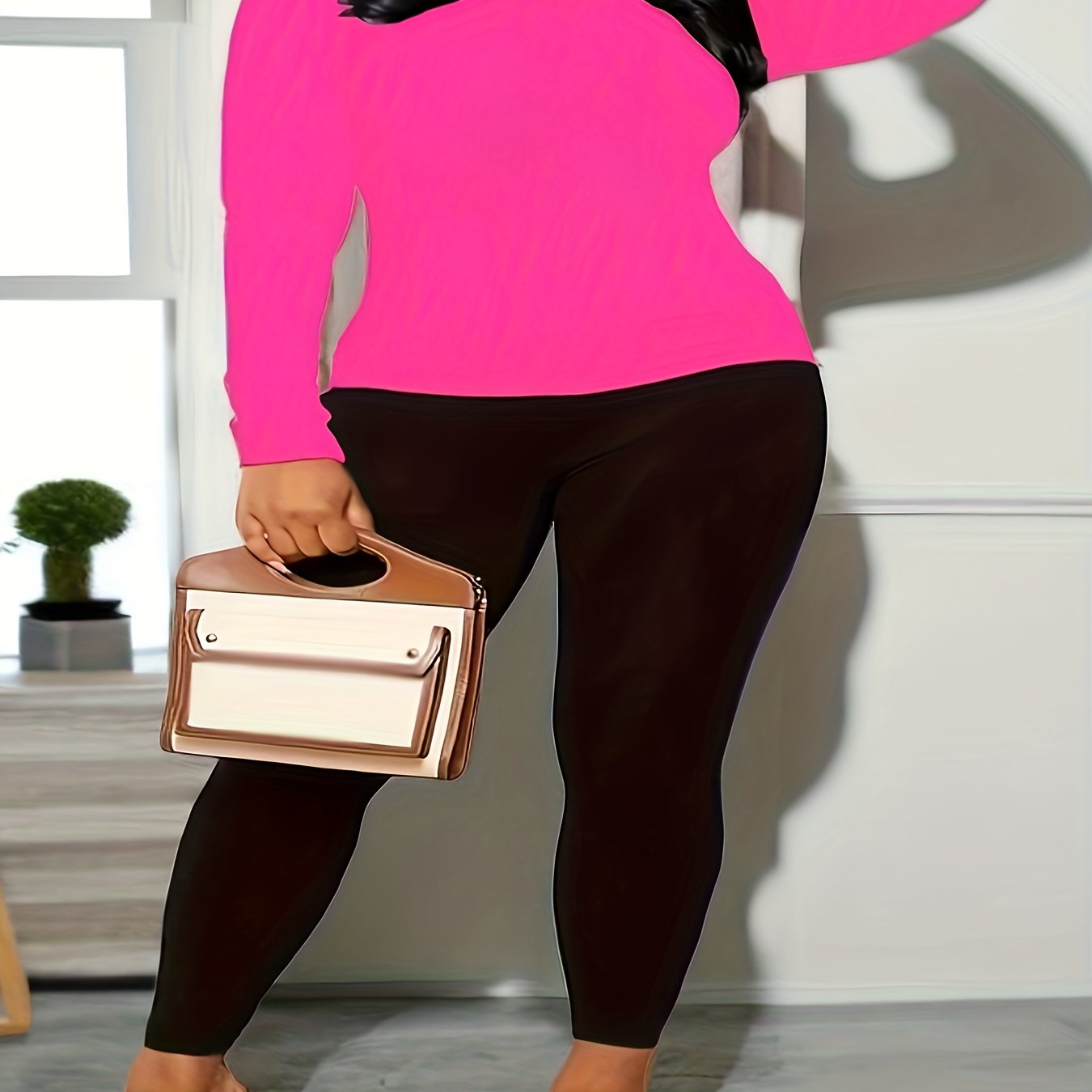  Butterfly & Floral Print Top & Leggings Set