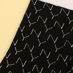 Letter Print Socks Comfy & Breathable Women's Stockings & Hosiery