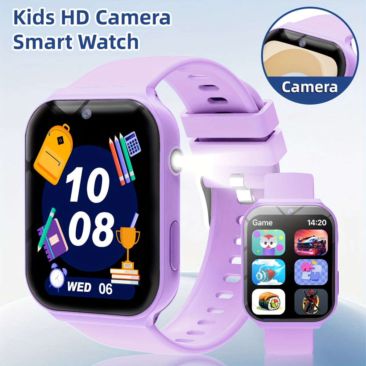 SIMSONFIT Kids Smart Watch with HD Camera Step Counter Games