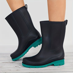 Women's Mid Rain Boots Waterproof Comfortable Non Slip