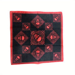 Retro Skull Head Square Scarf Hip hop Style Small Headscarf