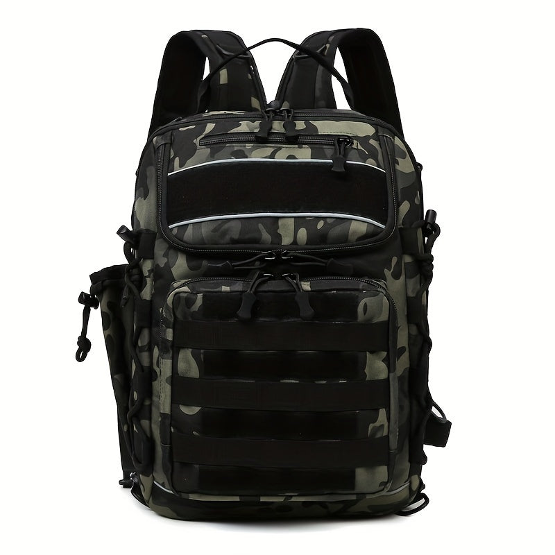Large Capacity Fishing Backpack Water Resistant Tackle Box Storage Bag