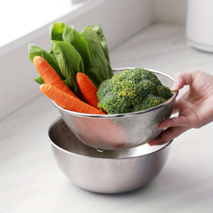 2-Layer Stainless Steel Vegetable Washing Colander Basket