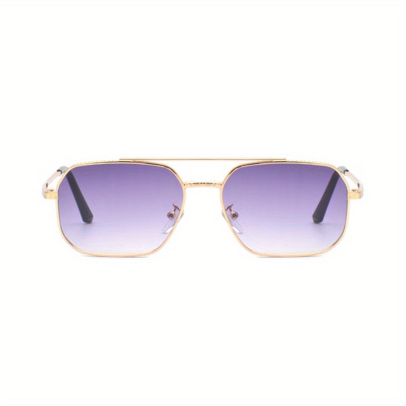 Double Beam Square Frame Men's UV Sunglasses