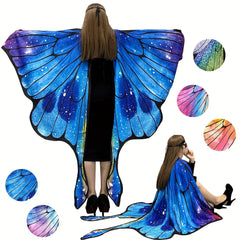 Adult Butterfly Wing Cape Set with Antenna Headband & Lace Mask
