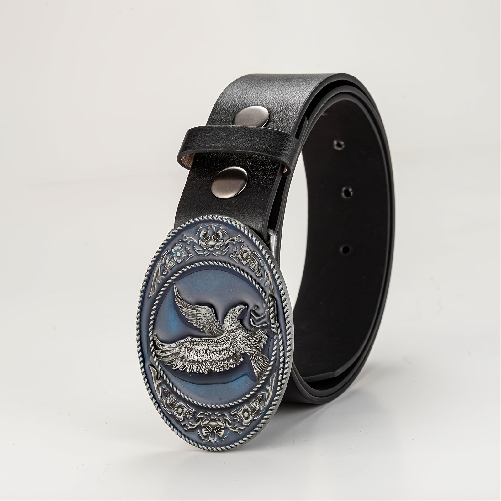 Men's Leather Bronze Eagle Buckle Belt - Gift for Boyfriend and Father
