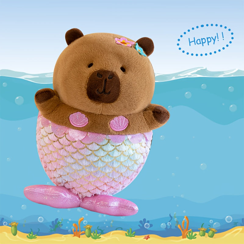 Mermaid Capybara Plush Toy Stuffed Animal - Holi Gift