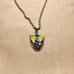 Men's Stainless Steel Saint Michael Pendant Necklace