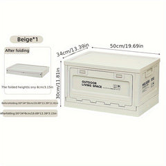1pc Extra Large Folding Storage Box Plastic Toy Storage Household Clothing