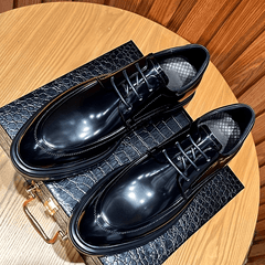 Men's Lace up Oxford Shoes Anti skid Platform Formal Dress Shoes