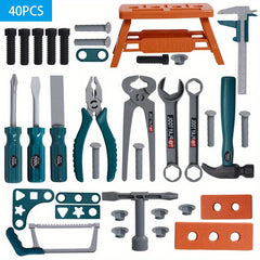 Kids' Simulation Tool Set with Toy Drill Bit and Storage Box