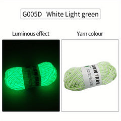 Glowing Luminous Macrame Cord For DIY Hand Knitting Yarn 50g