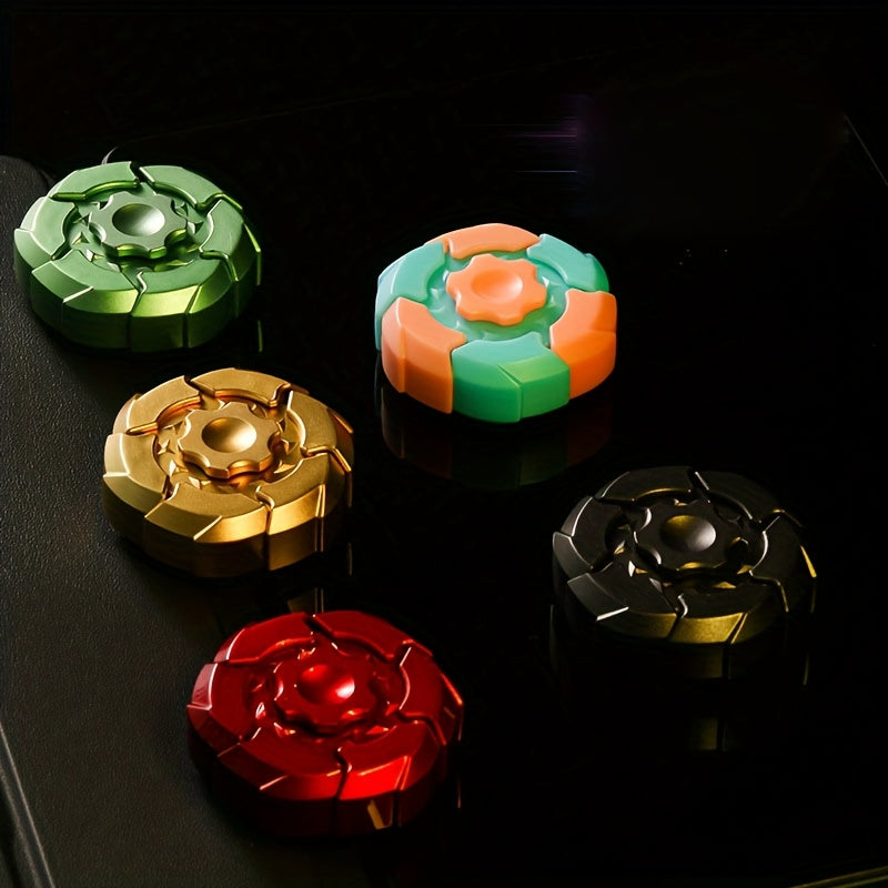 Vibrant Fidget Spinner Toy w/ Sensitive Gyroscope Colorful Patterns Durable ABS