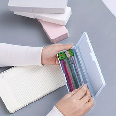 Multifunctional Student Storage Pencil Bag Plastic Stationery Box