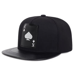 Men's Hip Hop Playing Card PU Leather Baseball Cap
