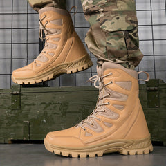 Men's Combat Boots Casual Lace Up Walking Hiking Outdoor Shoes Army Boots