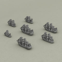 Merchants & Marauders Ships Miniatures in ABS Resin for Tabletop RPGs