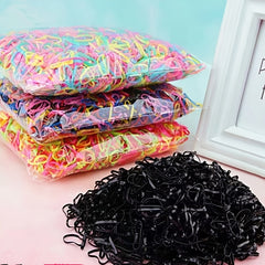 500pcs Colorful Mini Hair Bands Girls Ponytail Hair Accessories