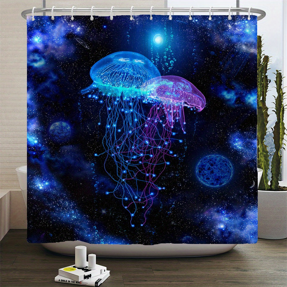 Jellyfish Shower Curtain Set with Bath Mats - Bathroom Decor