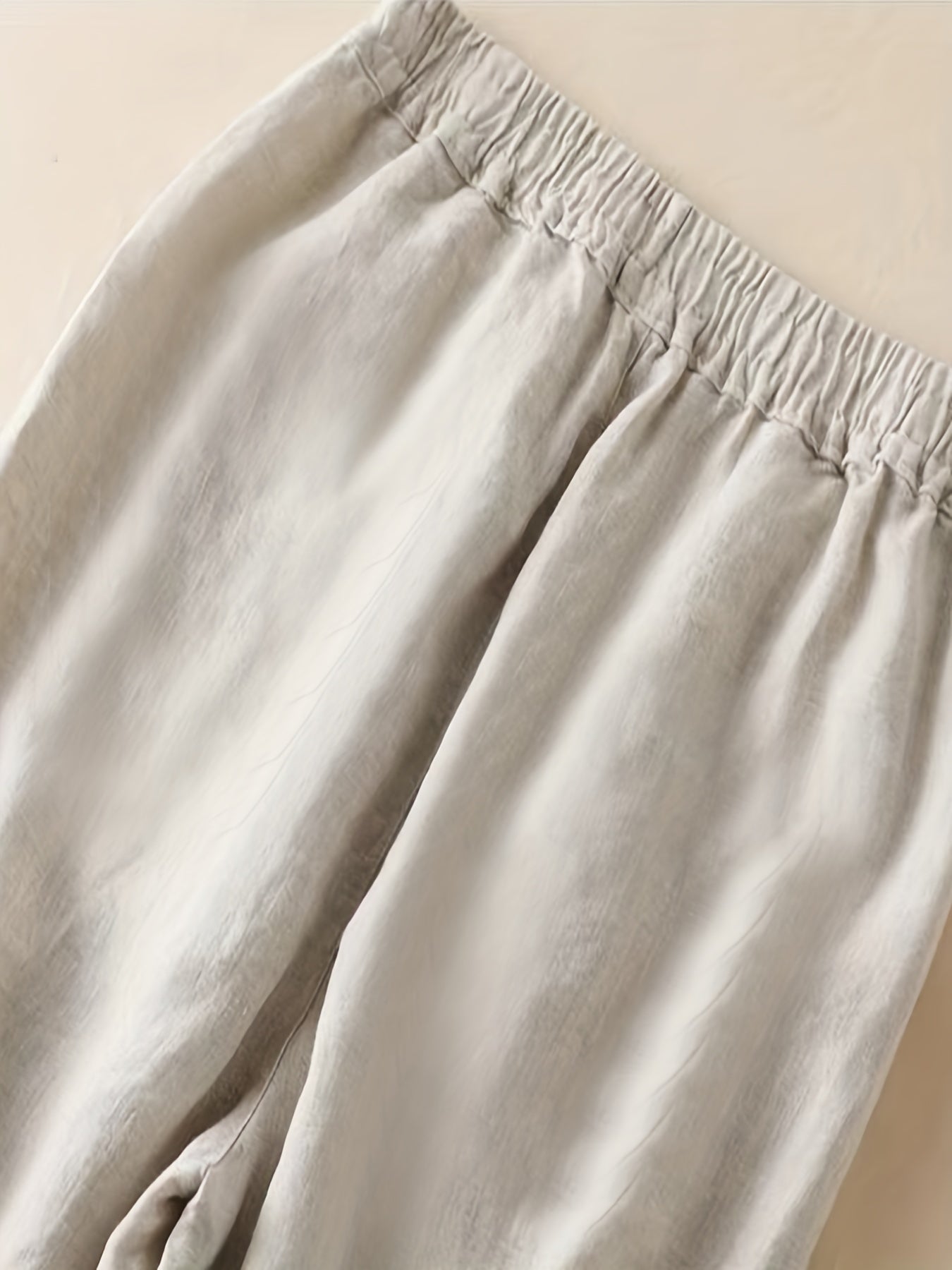 Wide Leg Elastic Waist Casual Summer Pants