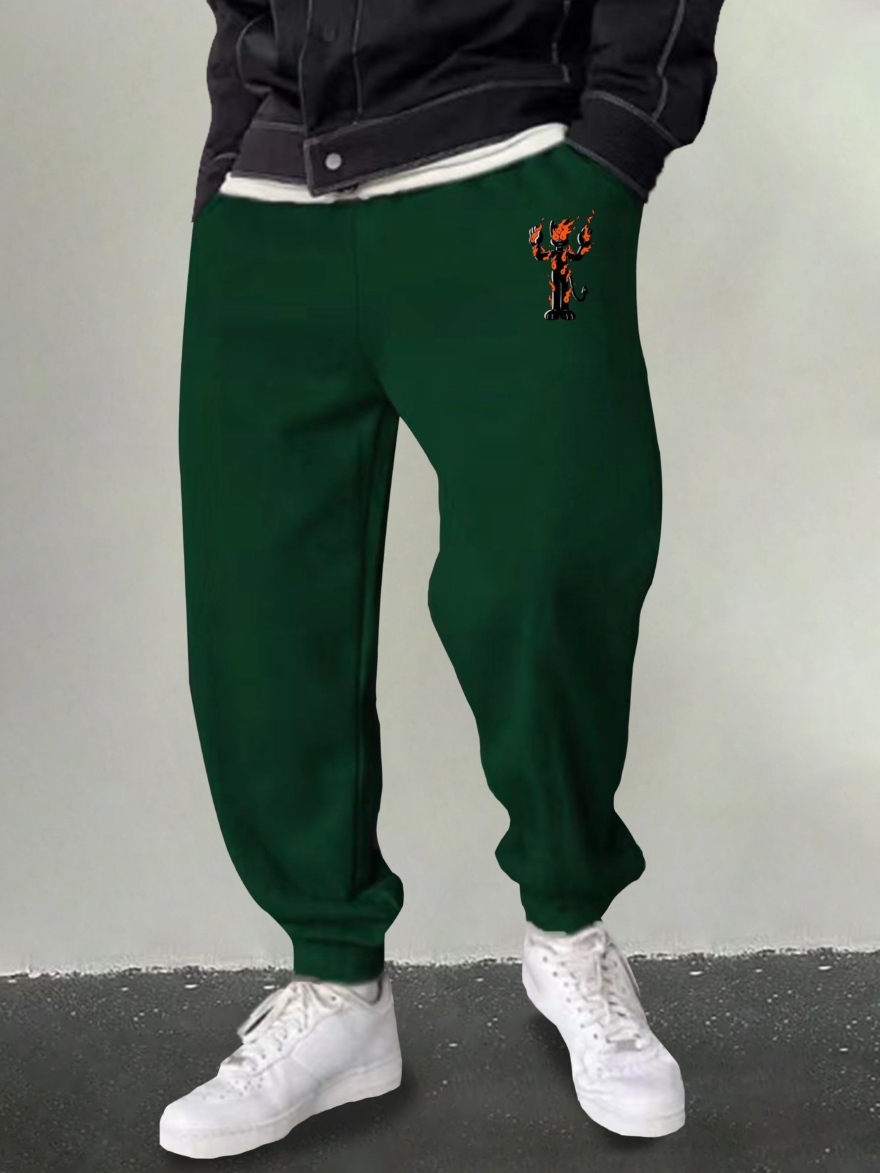 Men's Cartoon Graphic Sweatpants Casual Stretch Drawstring Joggers