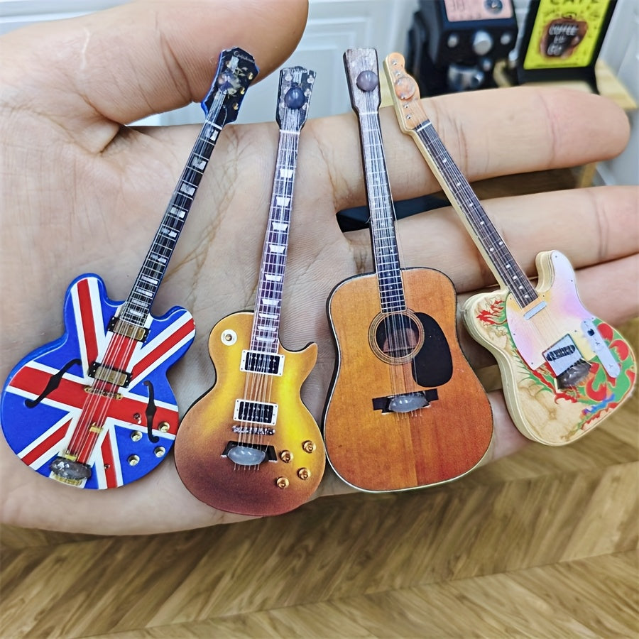 Dollhouse Guitar Model Ornament Micro Scale Home Decor