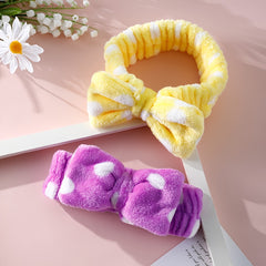 Women's Makeup Headband Soft Bow Hair Band