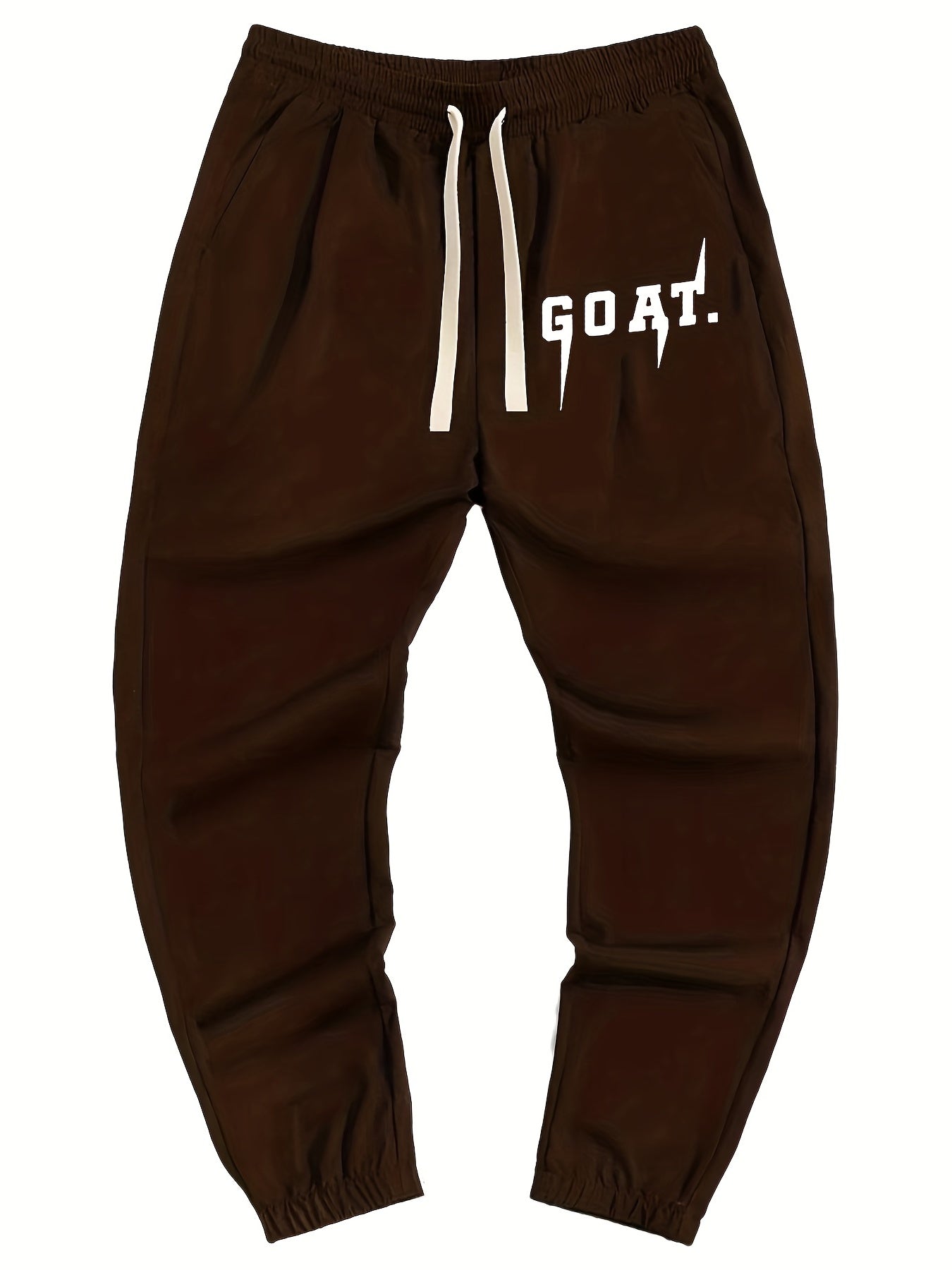 GOAT Print Drawstring Sweatpants Loose Fit Pants Men's Casual Joggers