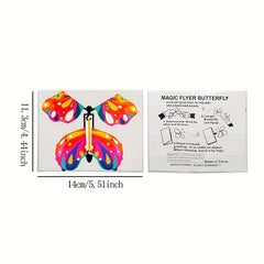 8pcs Magic Flying Butterfly Rubber Band Powered Surprise Boxes