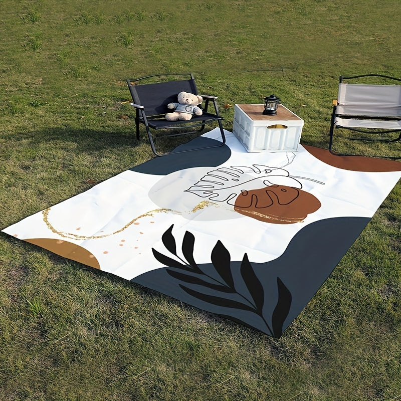 Vintage Leaf Printed Mat Waterproof Portable Foldable Picnic Mat