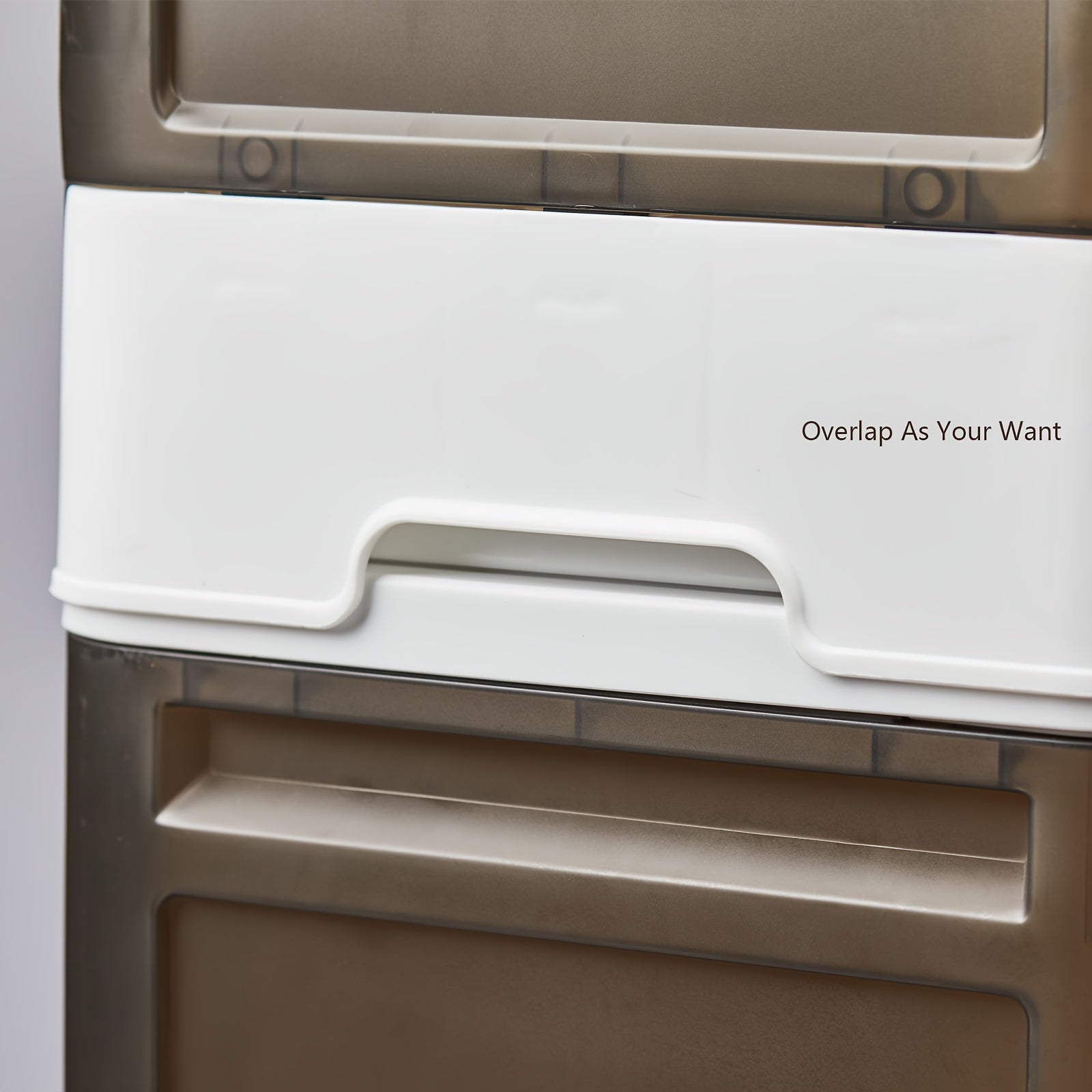 Foldable 2 Layer Storage Shelves Box with Wheels