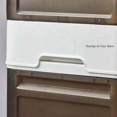 Foldable 2 Layer Storage Shelves Box with Wheels