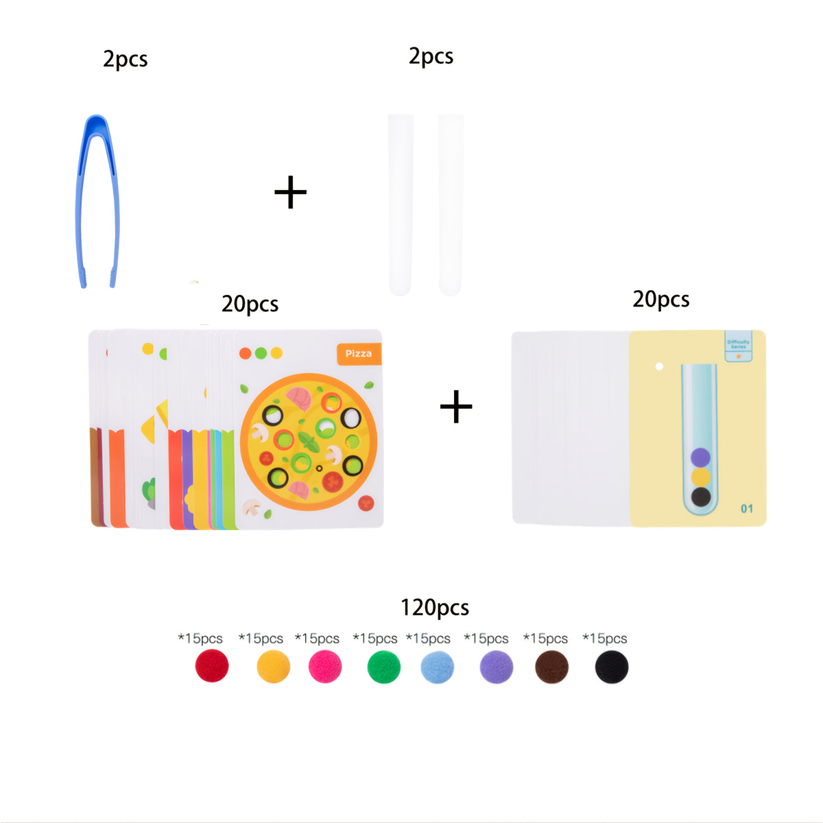Colorful Clamp Plus Ball Game Math Teachings Aid Puzzle Toy