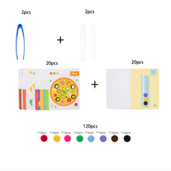 Colorful Clamp Plus Ball Game Math Teachings Aid Puzzle Toy
