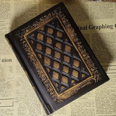 Vintage PU Leather Gospel Book Relief Bible Journal Antique Travel