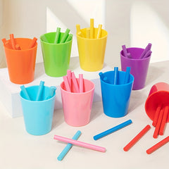 Wooden Sorting Puzzles Educational Arithmetic Stick Cup Toy Kids