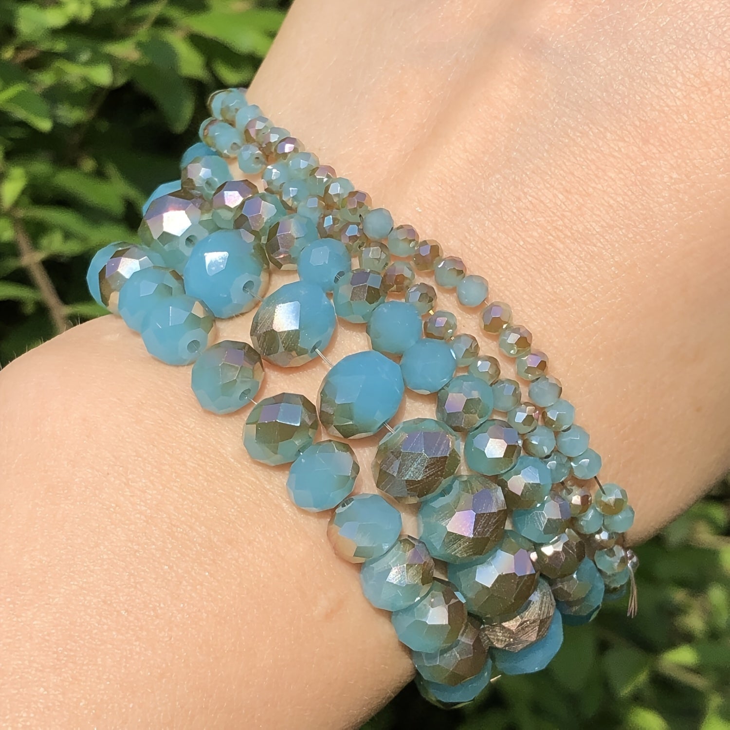 AAA Lake Jade Austria Crystal Glass Wheel Loose Spacer Beads
