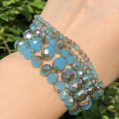 AAA Lake Jade Austria Crystal Glass Wheel Loose Spacer Beads