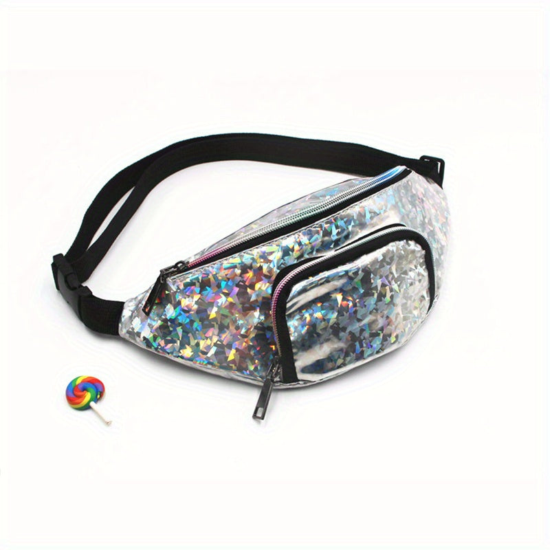 Women's Double Pocket Waist Bag with Adjustable Strap